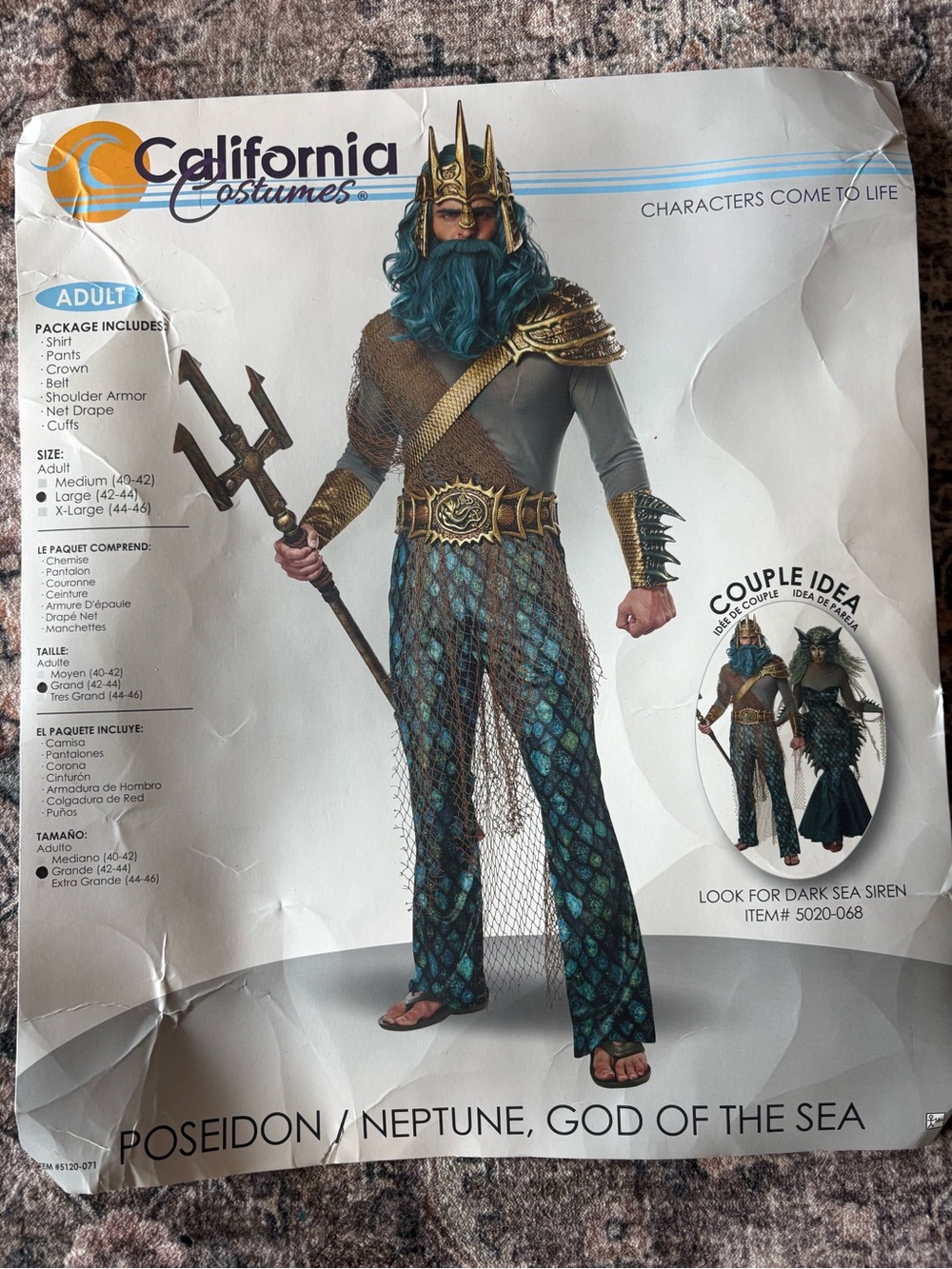 California Costumes Poseidon Neptune Costume